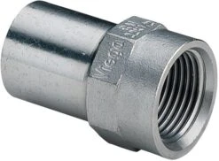 Viega Sanpress Inox Einsteckstück 436827 22mmxRp 1/2, Stahl Nichtrostend, Mehrkant
