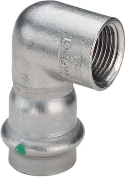 Viega Sanpress Inox Winkel 436988 15mmxRp 3/4, 90Grad, Stahl Nichtrostend, SC-Contur