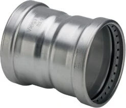 Viega Sanpress Inox XL-Muffe 482824 108 Mm, Stahl Nichtrostend, SC-Contur