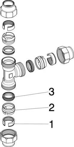 Viega T-Stück Maxiplex 20 Mm, Rotguss, Gleichseitig -Heimwerkzeuge Viega T Stueck Maxiplex 20 mm Rotguss gleichseitig 2