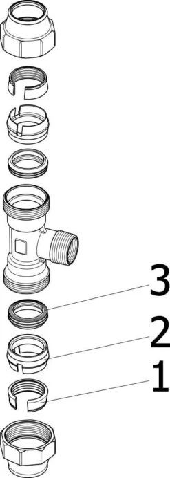 Viega T-Stück Maxiplex 20 Mm X 1/2" AG, Rotguss -Heimwerkzeuge Viega T Stueck Maxiplex 20 mm x 1 2 AG Rotguss 2