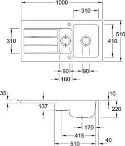Villeroy & Boch Architectura Einbauspüle 336502RW Mit Ablaufgarnitur Und Exzenterbetätigung, Stone White 9 Villeroy & Boch Architectura Einbauspüle 336502RW Mit Ablaufgarnitur Und Exzenterbetätigung, Stone White -Heimwerkzeuge Villeroy and Boch Architectura Einbauspuele 336502RW mit Ablaufgarnitur und Exzenterbetaetigung Stone White 3