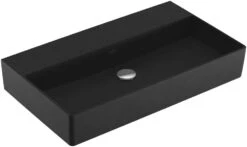 Villeroy & Boch Memento 2.0 Waschtisch 4A228FS5 80 X 47 Cm, Ebony C-plus, Ohne Hahnloch, Ohne Überlauf