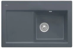 Villeroy & Boch Subway Einbauspüle 677201i4 Links, Mit Ablaufgarnitur Und Handbetätigung, Graphit