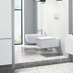Villeroy & Boch ViConnect WC-Betätigungsplatte 92216168 Weiß, Kunststoff, Tasten Chrom -Heimwerkzeuge Villeroy and Boch ViConnect WC Betaetigungsplatte 92216168 weiss Kunststoff Tasten chrom 2