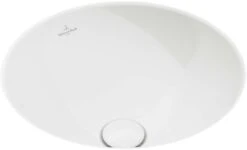 Villeroy Und Boch Loop & Friends Unterbauwaschbecken 4A5201R1 Rund, Ohne Hahnlochbank, Ohne Überlauf, Ø 38 Cm, Weiß C-plus