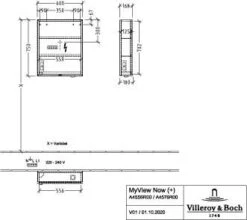 Villeroy Und Boch My View Now Spiegelschrank A4576R00 60 X 75 X 16,8 Cm, Anschlag Rechts, LED-Beleuchtung, 1 Tür, Ein-/Ausschalter -Heimwerkzeuge Villeroy und Boch My View Now Spiegelschrank A4576R00 60 x 75 x 168 cm Anschlag rechts LED Beleuchtung 1 Tuer Ein Ausschalter 2