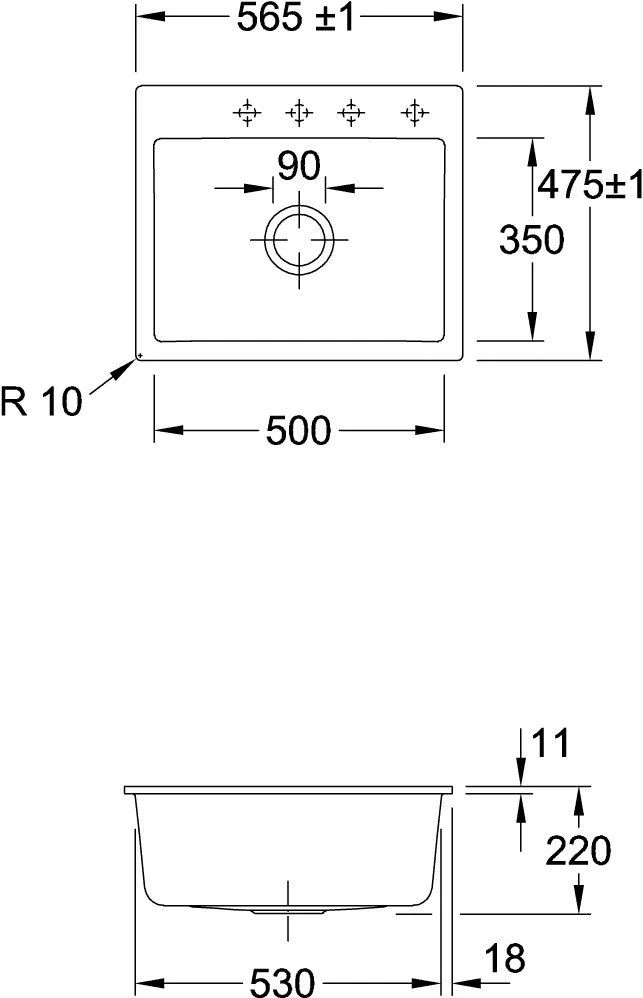 Villeroy Und Boch Subway Flächenbündige Spüle 33092FJ0 Mit Ablaufgarnitur Und Excenterbetätigung, Chromit 6 Villeroy Und Boch Subway Flächenbündige Spüle 33092FJ0 Mit Ablaufgarnitur Und Excenterbetätigung, Chromit – Bild 4