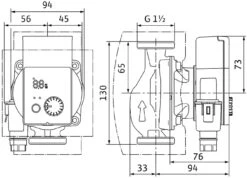 Wilo Yonos PICO Plus Hocheffizienzpumpe 4215505 25/1-6, 130mm 5 Wilo Yonos PICO Plus Hocheffizienzpumpe 4215505 25/1-6, 130mm -Heimwerkzeuge Wilo Yonos PICO plus Hocheffizienzpumpe 4215505 25 1 6 130mm 1