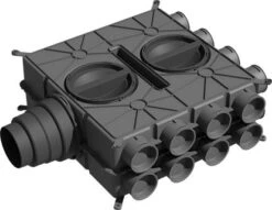 Wolf CWL Excellent Luftverteiler 2577596 16 Stutzen DN 75 Mit 4 Verschlusskappen