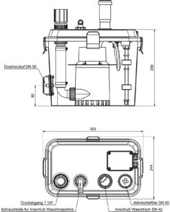Zehnder Pumpen Schmutzwasser-Hebeanlage 11463 SWH 100, Überflur -Heimwerkzeuge Zehnder Pumpen Schmutzwasser Hebeanlage 11463 SWH 100 Ueberflur 1