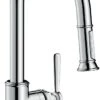 Hansgrohe Axor Montreux Küchenarmatur 16581000 Chrom, Ausziehbrause, Schwenkbereich Verstellbar -Heimwerkzeuge hansgrohe Axor Montreux Kuechenarmatur 16581000 chrom Ausziehbrause Schwenkbereich verstellbar
