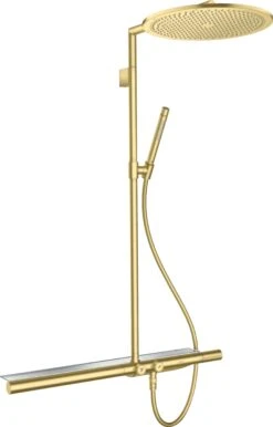Hansgrohe Axor Showerpipe 27984950 Mit Thermostat 800, Kopfbrause 350 1jet, Brushed Brass