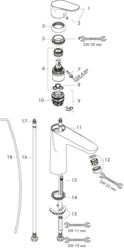 Hansgrohe Focus 100 Waschtisch Armatur 31621000 Kaltwasser In Mittelstellung, Chrom 7 Hansgrohe Focus 100 Waschtisch Armatur 31621000 Kaltwasser In Mittelstellung, Chrom -Heimwerkzeuge hansgrohe Focus 100 Waschtisch Armatur 31621000 Kaltwasser in Mittelstellung chrom 2