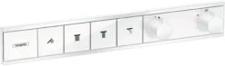 Hansgrohe RainSelect Fertigmontageset 15382700 Mattweiß, Thermostat, 4x Verbraucher, Unterputz